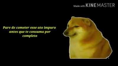 A punheta limpa o corpo e a poesia limpa a alma, pare com esse ato herege, meu amigo 😥