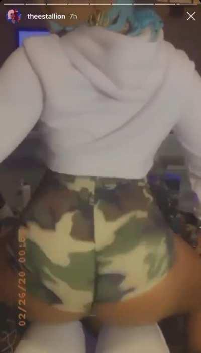 So hard for Megantheestallion and her fat chocolate ass need a bud to help me finish to it