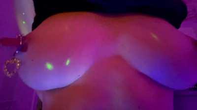 My big mom nipples needed a little jewelry