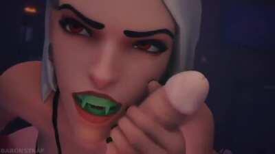 Mercy and Ashe have a fantastic Halloween (baronstrap)