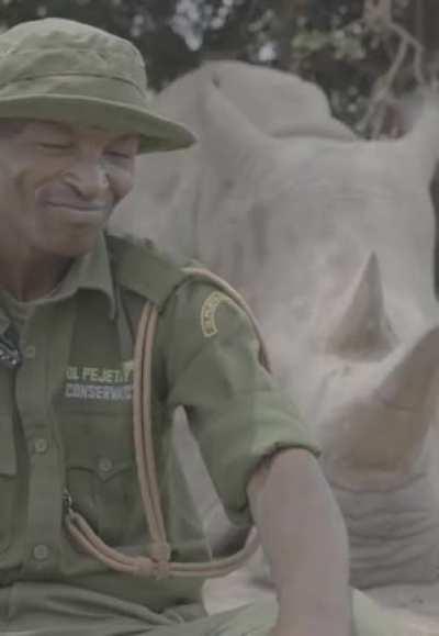 Rhino interrupts interview with a giant fart