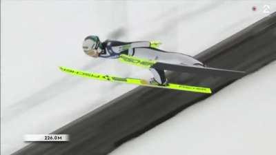 New ski flying women's world record, 226 meters (741 ft)