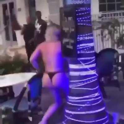 Cat fight South Beach Miami Florida