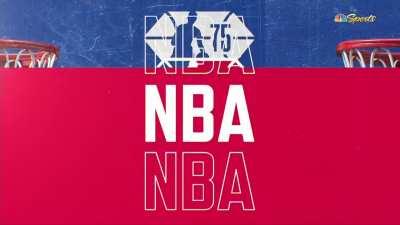 [Highlight] Jordan Poole banks in the half court shot to beat the half time buzzer.