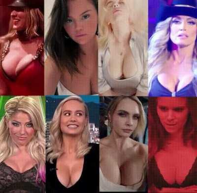 Which one want you titfuck the most? - Kaley Cuoco, Selena Gomez, Billie Eilish, Trish Stratus, Alexa Bliss, Billie Eilish, Cara Delevingne, Kate Mara