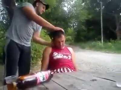 WCGW, throwing a rock at your drunk friend...