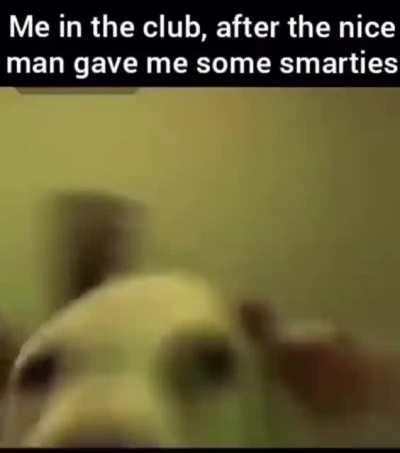 The smarties tasted funny