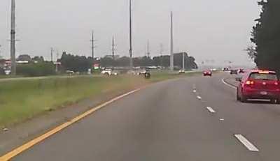 He just wanted to change lanes but ended up needing to change pants