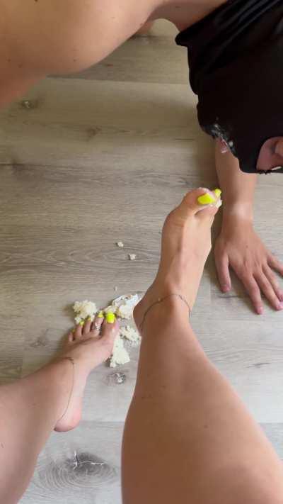 Clean my sweet feet my slave