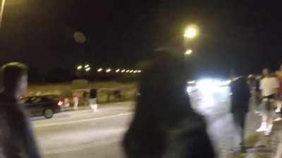 Head on collision takes motorcycle as well. No one was badly hurt.