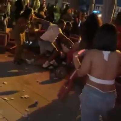 Man gets slept into the pool then a brawl breaks out at W Hollywood Hotel