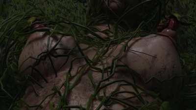 The woman was bound in a 3D BDSM scene, her big nipples and big tits exposed for all to see. She felt the thrill of the bondage and the anticipation of what was to come. The man in charge of the scene was a master of hi