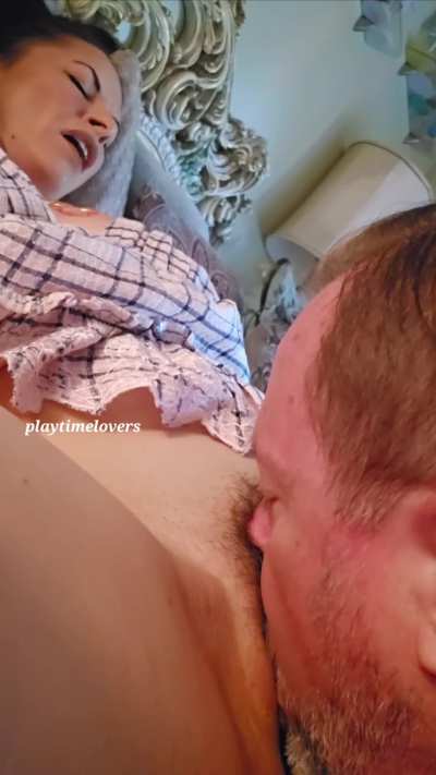 You can hear him sucking my pussy so good, it made me smile