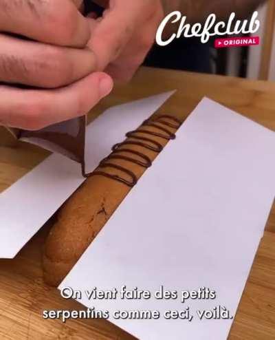 I was going to make fun of the effort put into filling the tube of cookie dough with chocolate chips only to late hollow it out....but then i saw the ending...