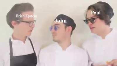 Leaked footage of The Beatles behind the scenes