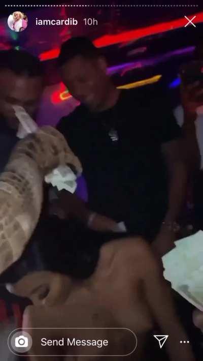 Cardi B with ass in her face