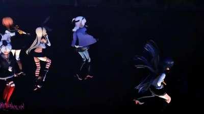 Shimakaze, Isokaze, Amatsukaze, Suzutsuki, Hamakaze & Teruzuki - Ikkitousen [MMD R15]