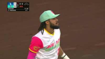 [Highlight] [Highlight] Mookie Betts has an extra base hit until Fernando Tatis Jr. robs the shit out of it