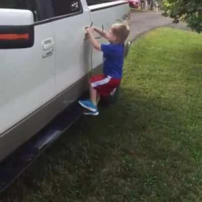 Just get in the car!