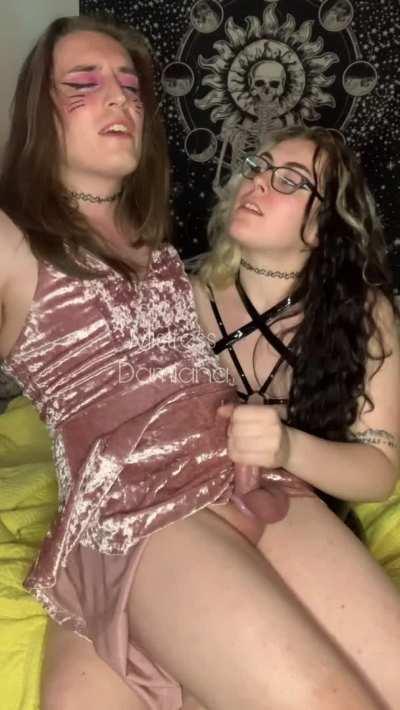 Conditioning my subby little slut to get so excited about dick has culminated into an obsession. This cock whore cums merely at the thought of swallowing cock.