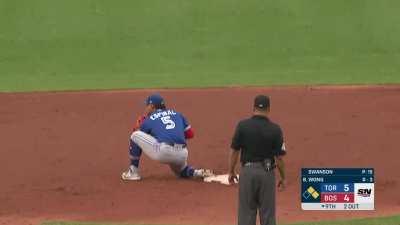 [Highlight] Shortly after the Jays committed a TOOTBLAN to end the Top of the 9th, the Red Sox lose the game on a TOOTBLAN of themselves when McGuire keeps running thinking that it was a homer!