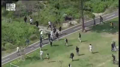 Benny Hill at the protests today (sound on) via precursor Twitter