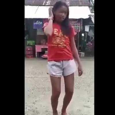 She's all revved up...