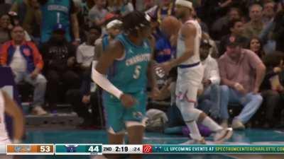 [Highlight] Miles Bridges assaults the rim off the lob from LaMelo!