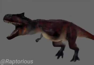 Allosaurus on its way to pick a fight with a dinosaur 2x bigger and stronger than it: