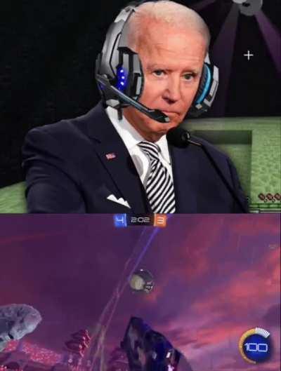 biden hits a clip on rocket league