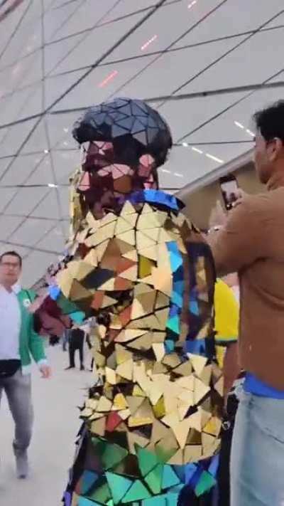 This Brazil fan went all out at the WC.