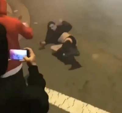 Stupid guy stands too close