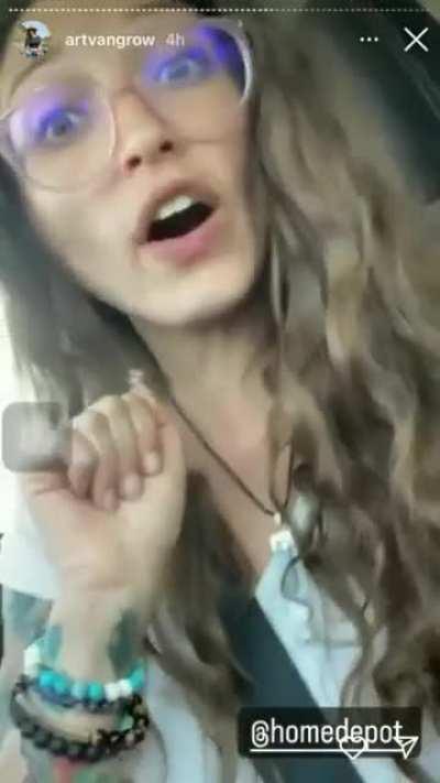 A Karen recording herself have a very public meltdown