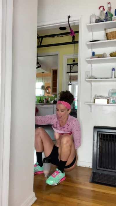 What the hell kind of workout is this?! Huge O! [F] MILF