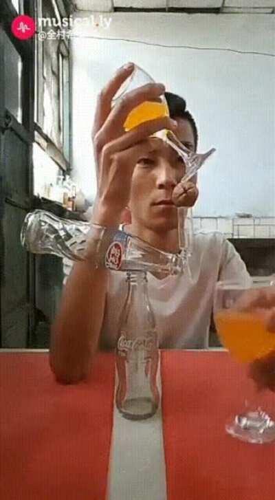 This man’s unbelievable sense of balance