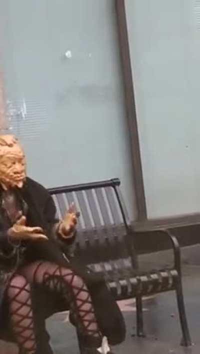 Peanut butter face lady