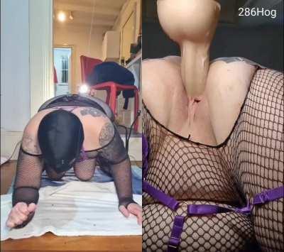 Dumb cunt desperately begging to cum on the 