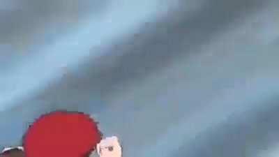 Some Dude going crazy with naruto fighting in the back