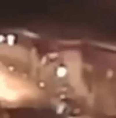 Two cars lose control at the same exact time