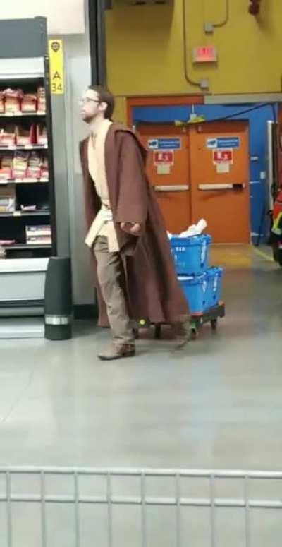Looks like someone's Jedi career may not be working out...
