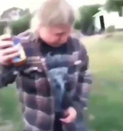 Although he was unable to talk, he’s still having a good time