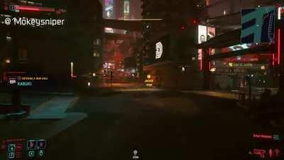 [Cyberpunk 2077] Walking on the edge of a sidewalk makes you go nyoom