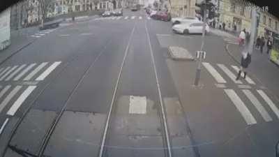 HMFT after I try to sneak in between trams