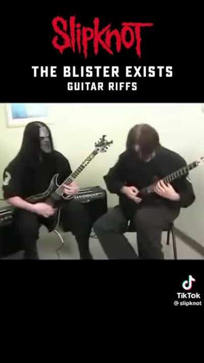 Jim and Mick discussing The Blister Exists riff