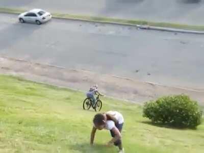 Somehow he's still alive.