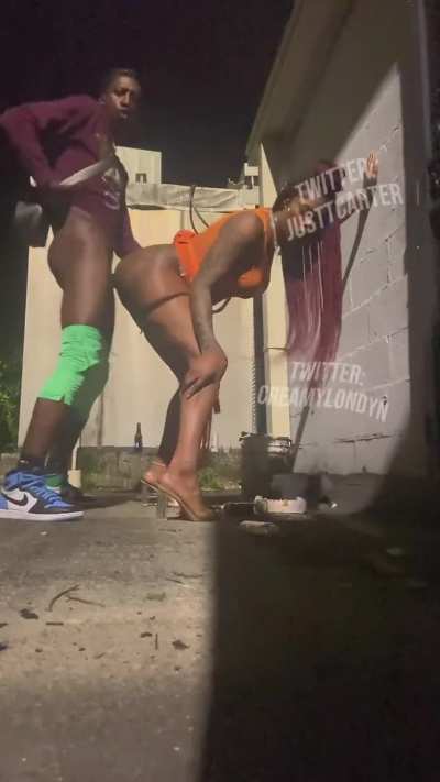 Getting freaky in public with tgirl