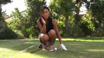 Basic Golf Upskirt with Tisha Alyn