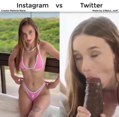 Melanie Marie Instagram vs Twitter