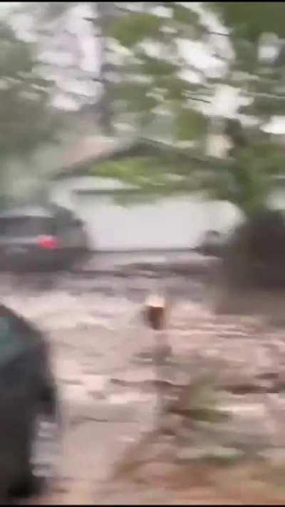 Massive flooding underway in Flagstaff, Arizona.