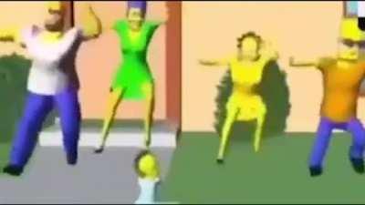 I synced this weird simpsons dancing video to chase